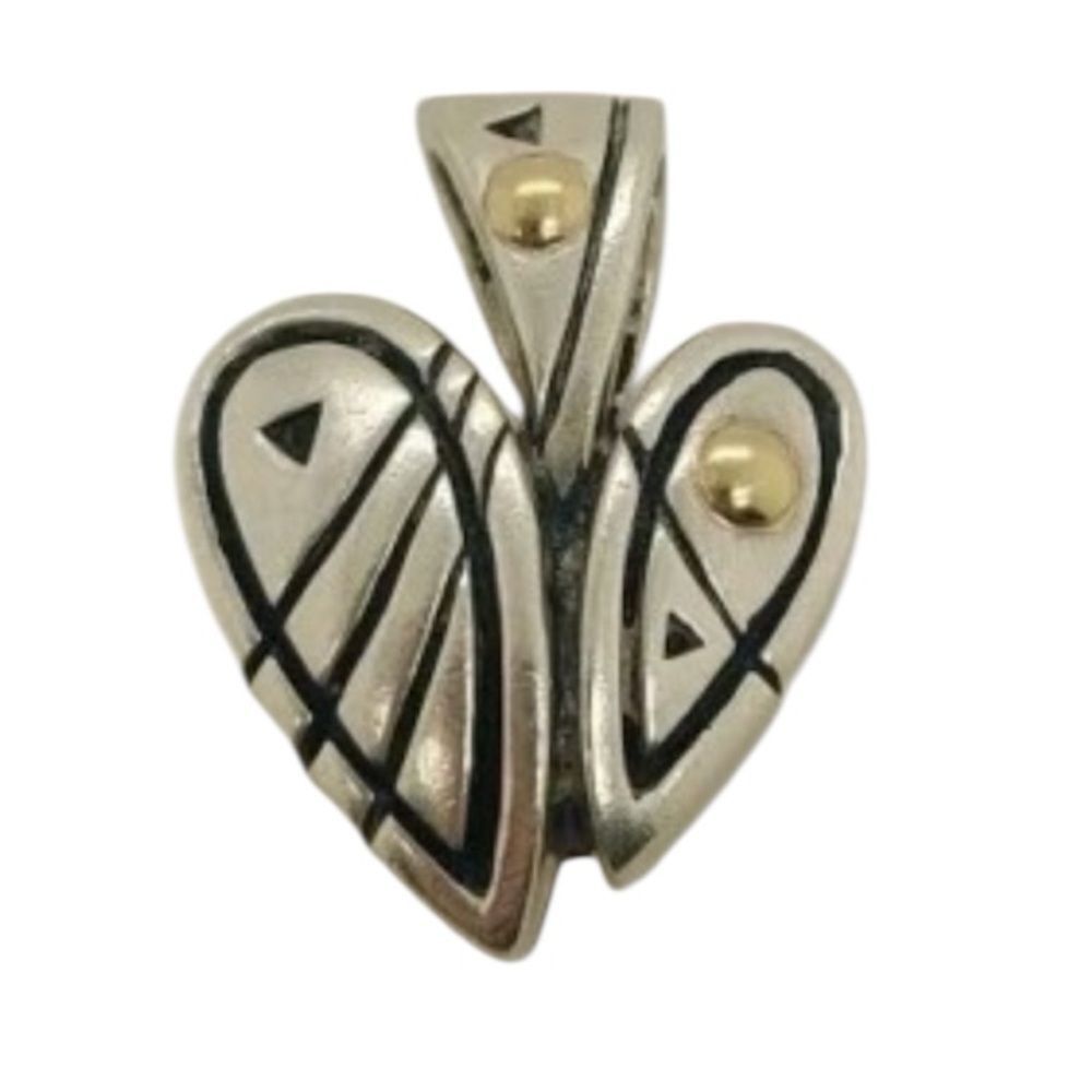 John Atencio Solar Adore Sterling Silver & 18K Gold Heart Penant